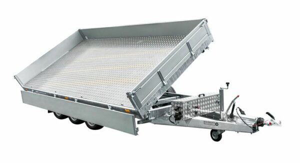 REMORQUE BENNE HYDRAULIQUE 3 ESSIEUX 400×200 UNITRAILER TASKER 400/3C 3500 KG – Image 3