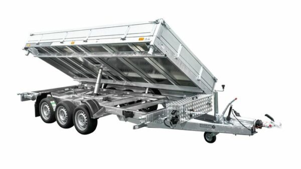 REMORQUE BENNE HYDRAULIQUE 3 ESSIEUX 400×200 UNITRAILER TASKER 400/3C 3500 KG – Image 4
