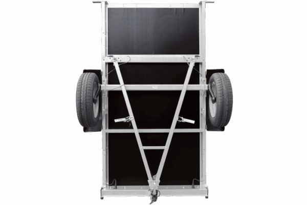 Remorque automobile Garden Trailer 200 KIPP 200 x 106 cm avec bâche haute, arceau et roue jockey PTAC 500 kg – Image 7