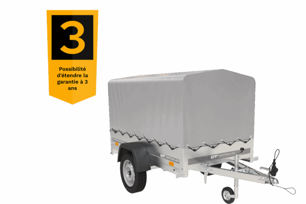 Remorque 750 kg basculante avec bâche dôme Garden Trailer 201 KIPP