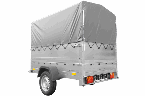 Remorque simple essieu 200×106 avec bâche haute, arceau, rehausses de ridelles et roue jockey – Garden Trailer 200 KIPP – Image 4