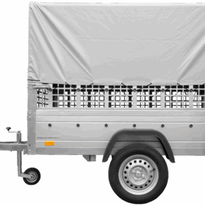 Remorque tôle Garden Trailer 200 KIPP 200×106 cm [avec rehausses grillagées, bâche haute et arceau